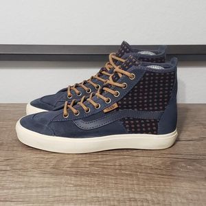 Vans Blue and Brown High-Top Athletic Shoes
